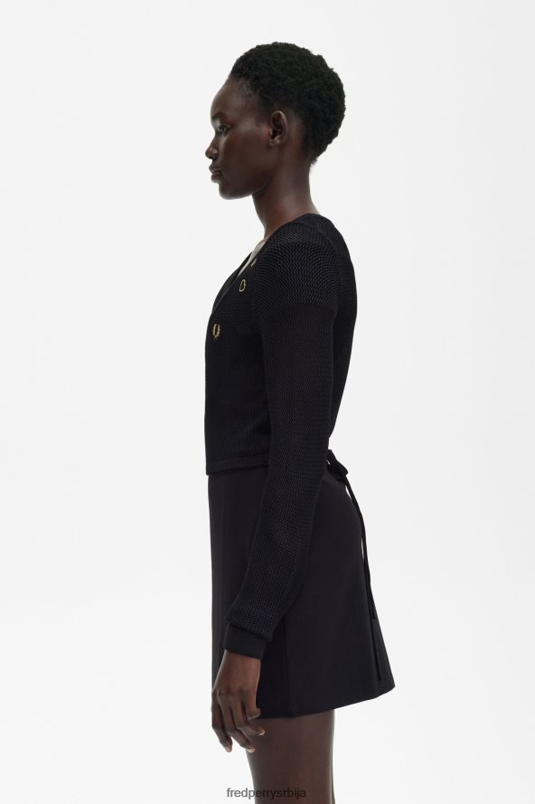одећу рс Fred Perry Жене отворени кардиган црн 68TD6P679