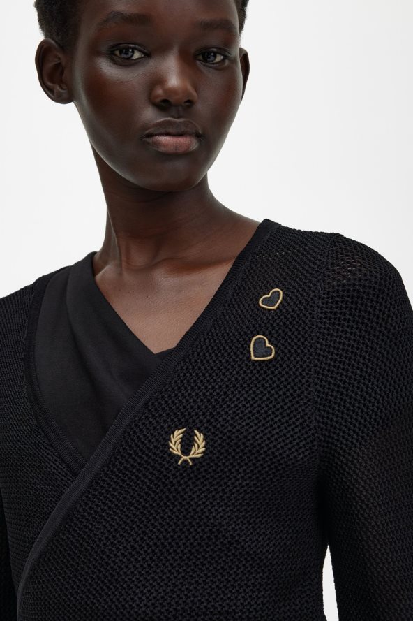 одећу рс Fred Perry Жене отворени кардиган црн 68TD6P679