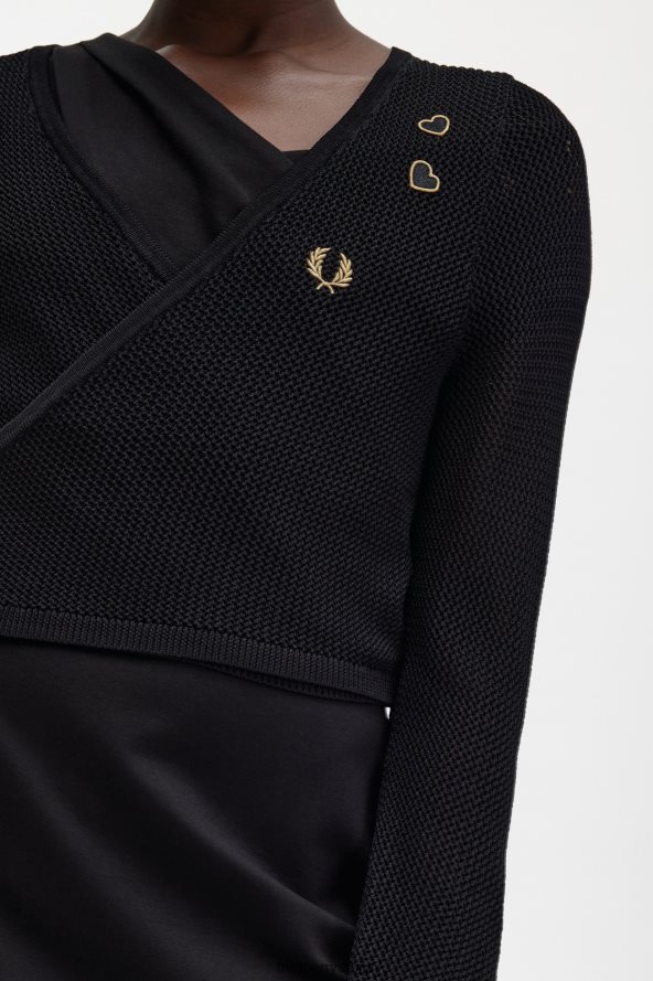 одећу рс Fred Perry Жене отворени кардиган црн 68TD6P679