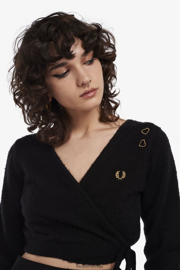 одећу рс Fred Perry Жене замотајте кардиган тонски леопард 68TD6P681