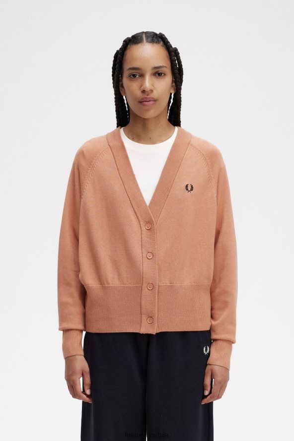 одећу рс Fred Perry Жене кардиган са в-изрезом лака рђа 68TD6P682 одећу рс Fred Perry Жене кардиган са в-изрезом лака рђа 68TD6P682