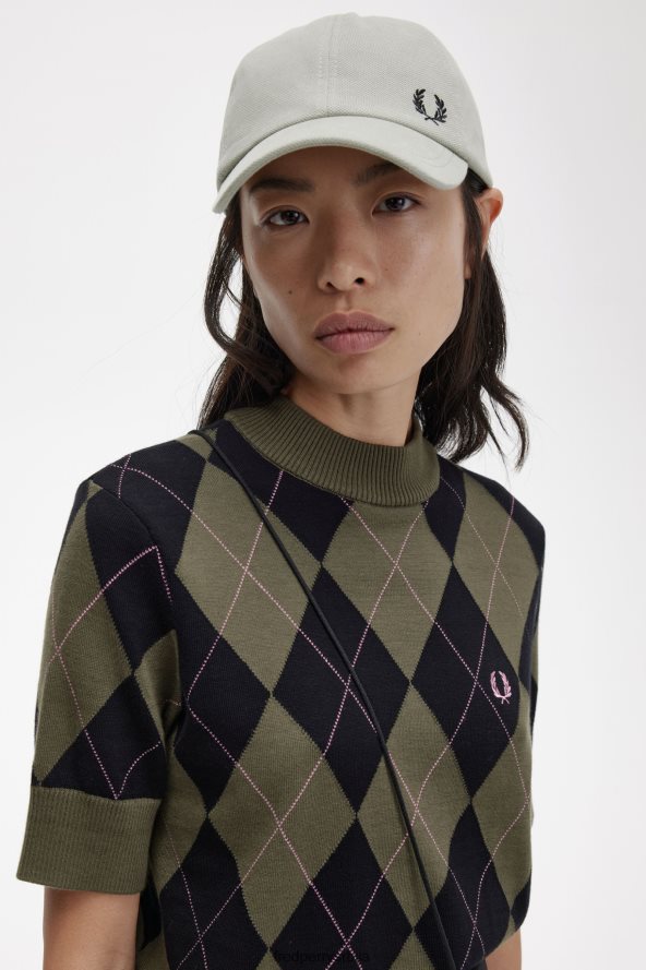 одећу рс Fred Perry Жене аргиле џемпер кратких рукава једнолично зелено 68TD6P685