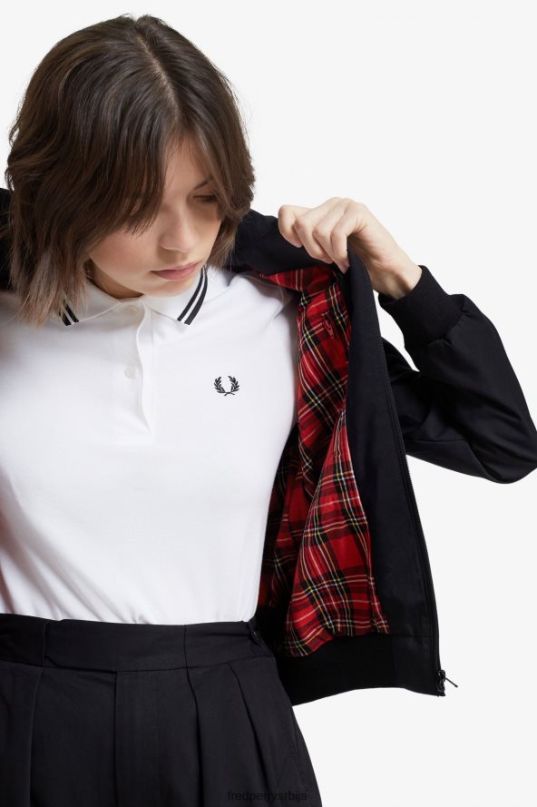 одећу рс Fred Perry Жене харрингтон јакна црно/шампањац 68TD6P594