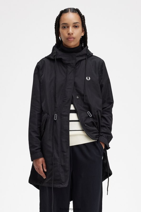 одећу рс Fred Perry Жене схелл парка црн 68TD6P595