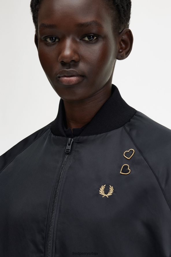 одећу рс Fred Perry Жене везена бомбер јакна млечно розе 68TD6P597