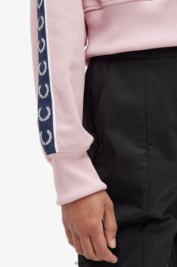 одећу рс Fred Perry Жене изрезана тракаста јакна креда розе 68TD6P601