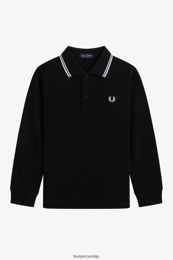 одећу рс Fred Perry клинци к кошуља дугих рукава са дуплим врхом морнарско/бела/црвена 68TD6P715