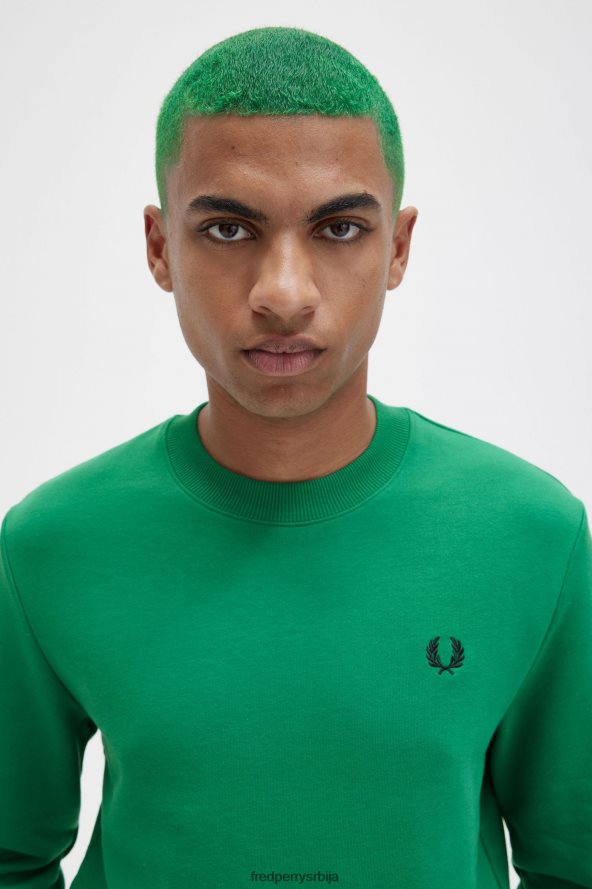 одећу рс Fred Perry мушкарци дуксерица са великим изрезом зелен 68TD6P382