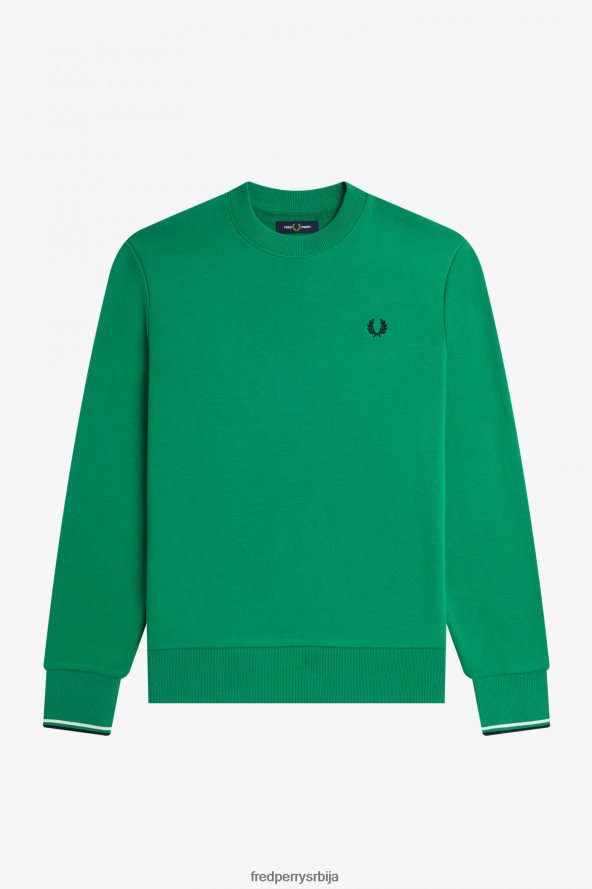 одећу рс Fred Perry мушкарци дуксерица са великим изрезом зелен 68TD6P382