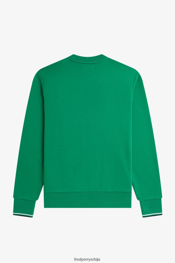 одећу рс Fred Perry мушкарци дуксерица са великим изрезом зелен 68TD6P382