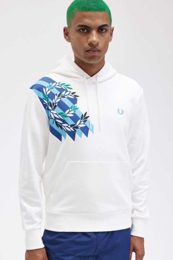 одећу рс Fred Perry мушкарци дуксерица са капуљачом са ловоровим венцем Снежана 68TD6P384
