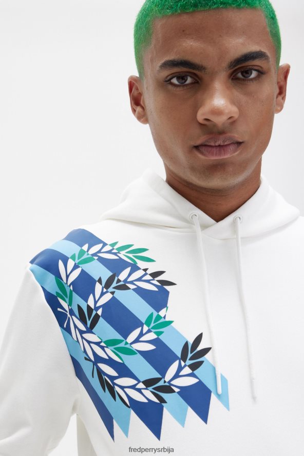 одећу рс Fred Perry мушкарци дуксерица са капуљачом са ловоровим венцем Снежана 68TD6P384