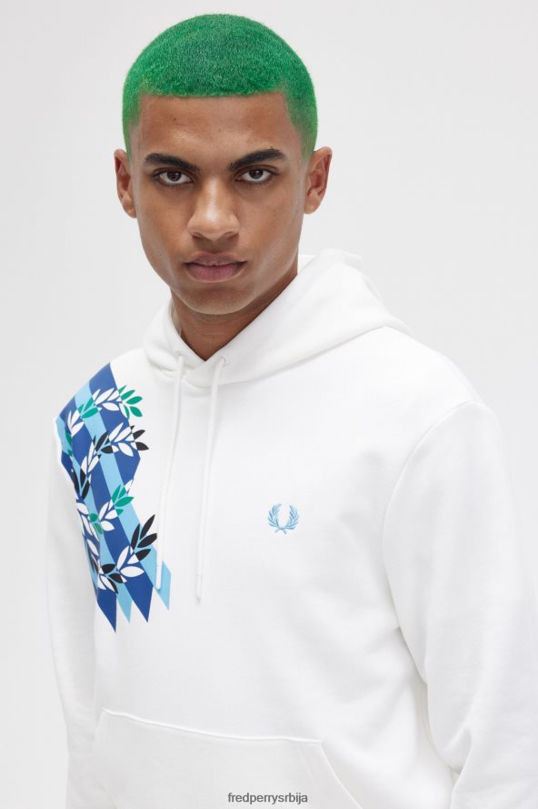одећу рс Fred Perry мушкарци дуксерица са капуљачом са ловоровим венцем Снежана 68TD6P384