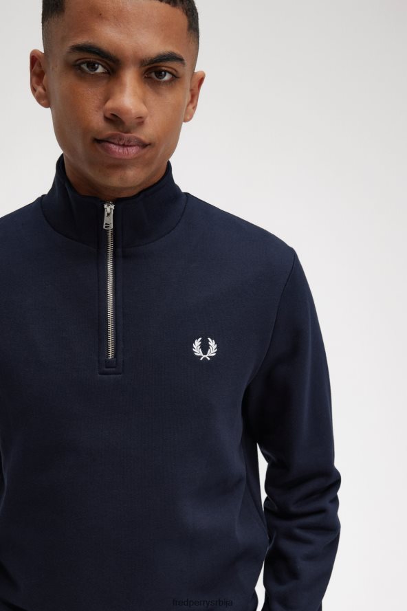 одећу рс Fred Perry мушкарци дукс са полу рајсфершлусом морнарица 68TD6P388