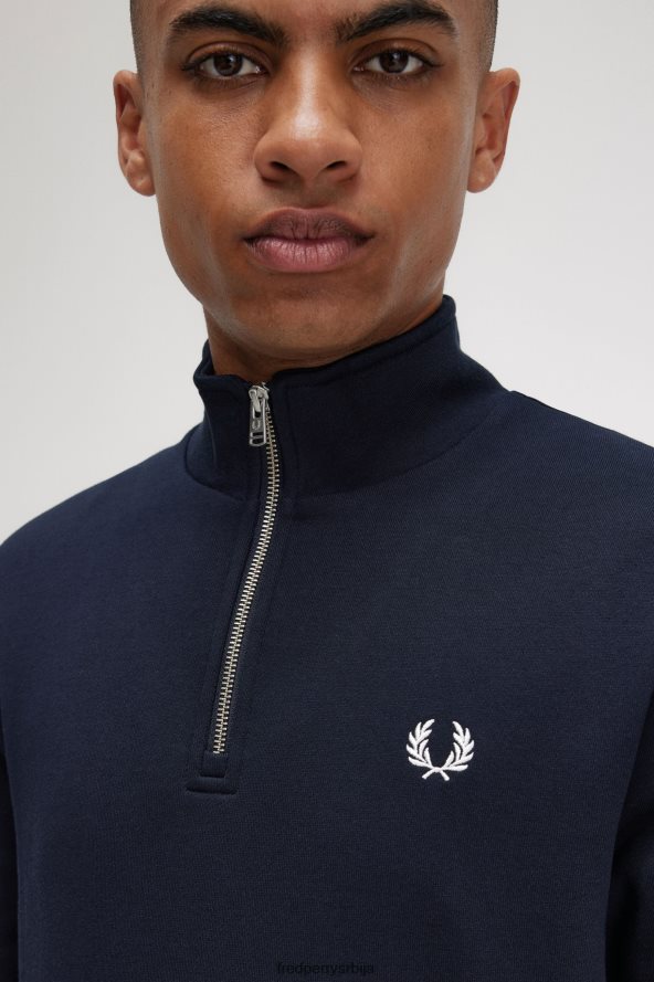 одећу рс Fred Perry мушкарци дукс са полу рајсфершлусом морнарица 68TD6P388