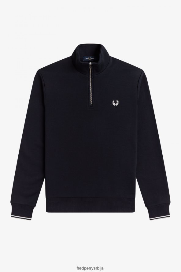 одећу рс Fred Perry мушкарци дукс са полу рајсфершлусом морнарица 68TD6P388