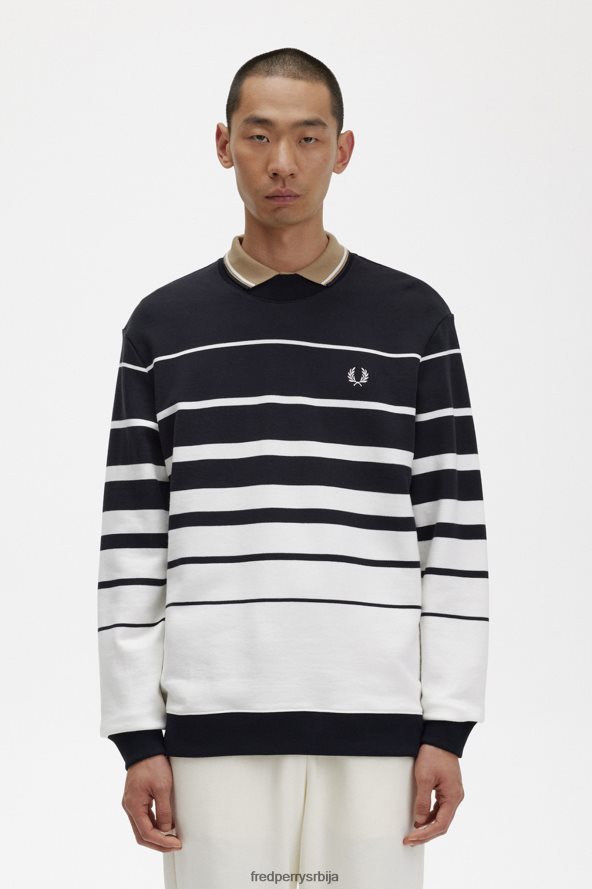 одећу рс Fred Perry мушкарци пругаста дуксерица Снежана 68TD6P395
