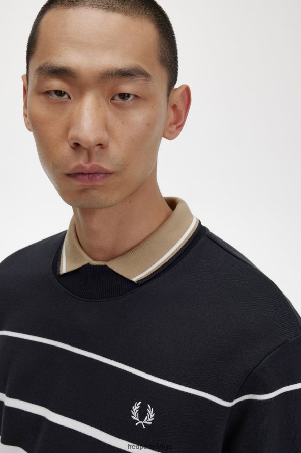одећу рс Fred Perry мушкарци пругаста дуксерица Снежана 68TD6P395