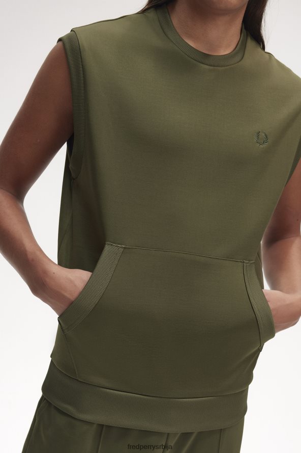 одећу рс Fred Perry мушкарци трико мајица без рукава једнолично зелено 68TD6P404