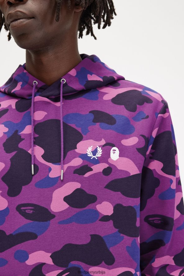 одећу рс Fred Perry мушкарци маскирна дуксерица са капуљачом црн 68TD6P409