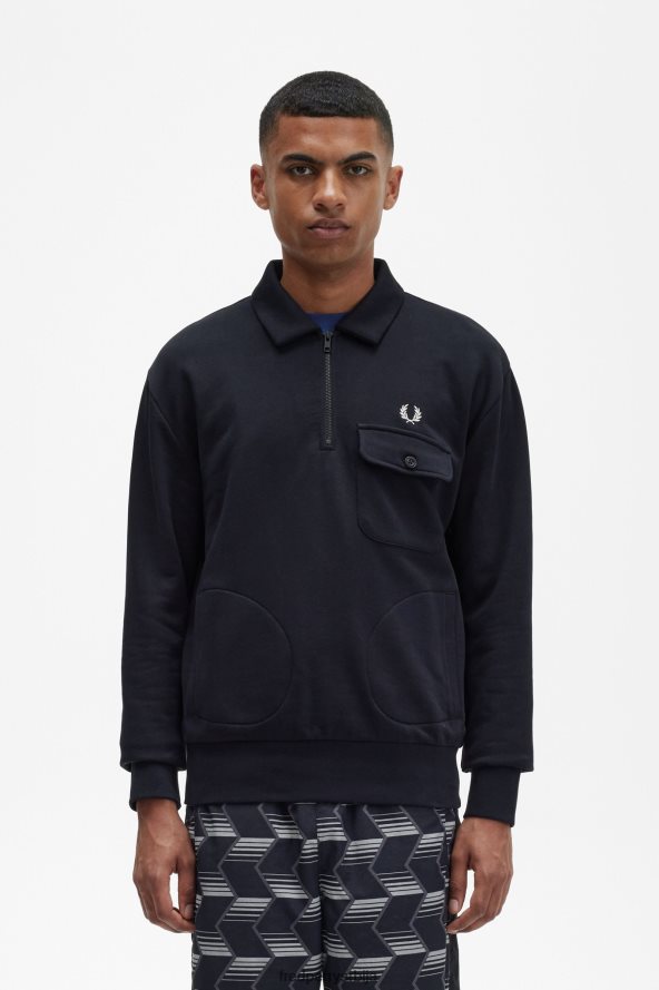 одећу рс Fred Perry мушкарци дукс са полу-рајсфершлусом црн 68TD6P411 одећу рс Fred Perry мушкарци дукс са полу-рајсфершлусом црн 68TD6P411