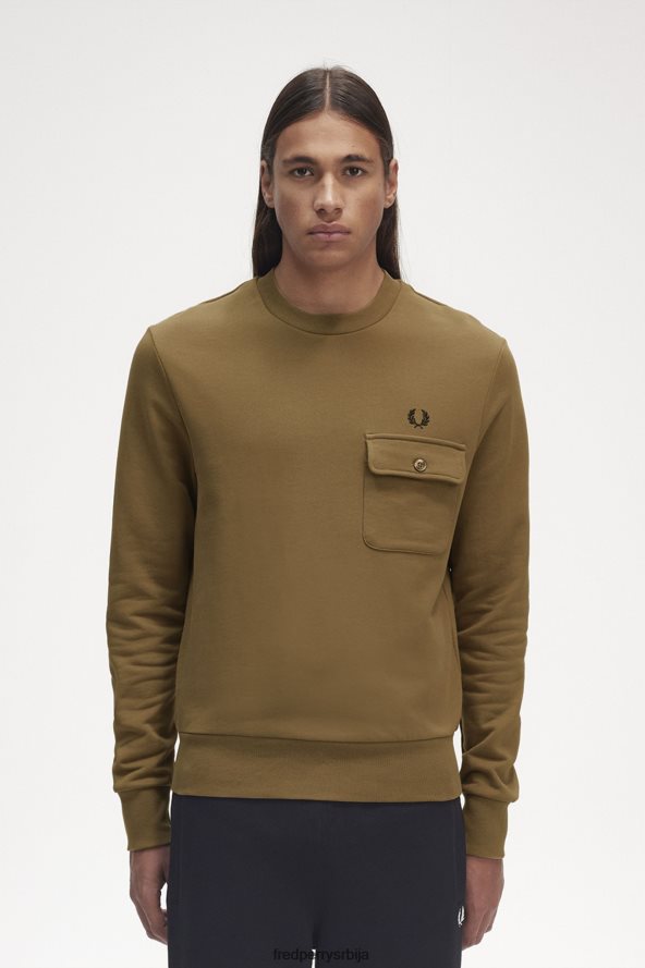 одећу рс Fred Perry мушкарци дукс са округлим изрезом са џепним детаљима осенченог камена 68TD6P412 одећу рс Fred Perry мушкарци дукс са округлим изрезом са џепним детаљима осенченог камена 68TD6P412