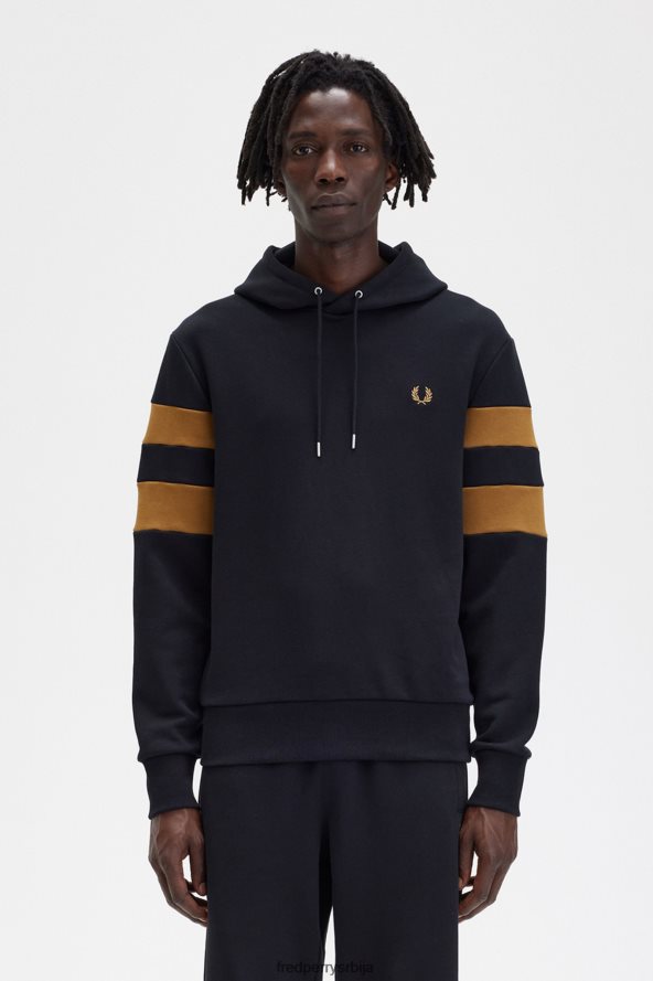 одећу рс Fred Perry мушкарци дуксерица са капуљачом са врховима рукава црн 68TD6P413 одећу рс Fred Perry мушкарци дуксерица са капуљачом са врховима рукава црн 68TD6P413