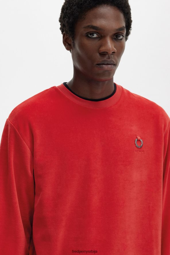 одећу рс Fred Perry мушкарци велур дукс црн 68TD6P429