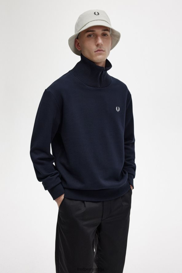 одећу рс Fred Perry мушкарци плетени трим дукс морнарица 68TD6P430