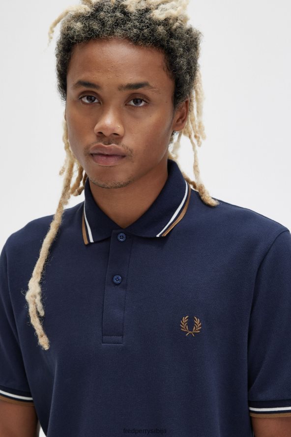 одећу рс Fred Perry мушкарци м12 морнарски/екру/осенчени камен 68TD6P258