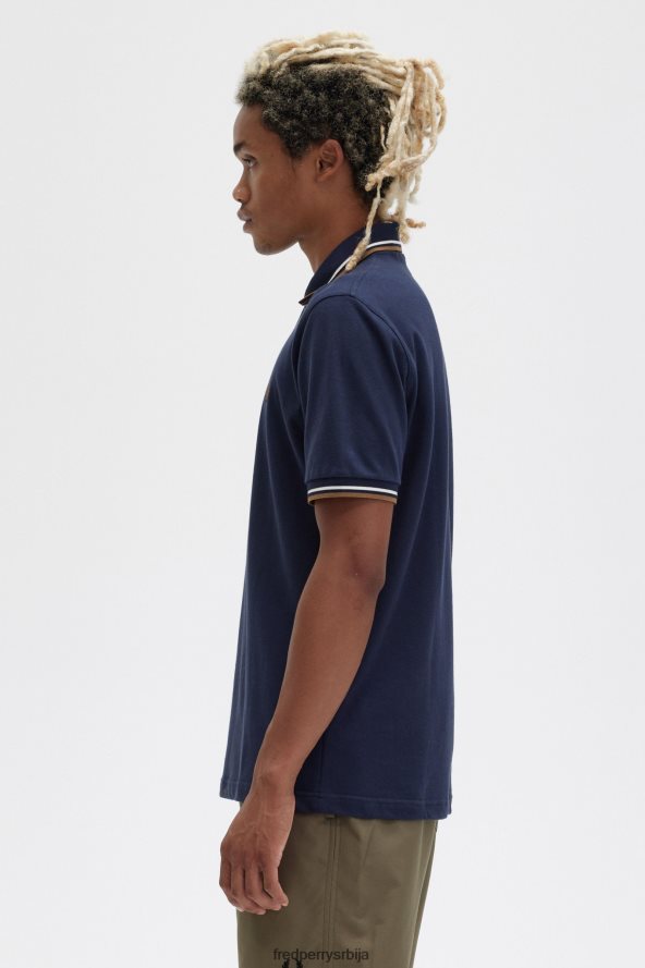 одећу рс Fred Perry мушкарци м12 морнарски/екру/осенчени камен 68TD6P258