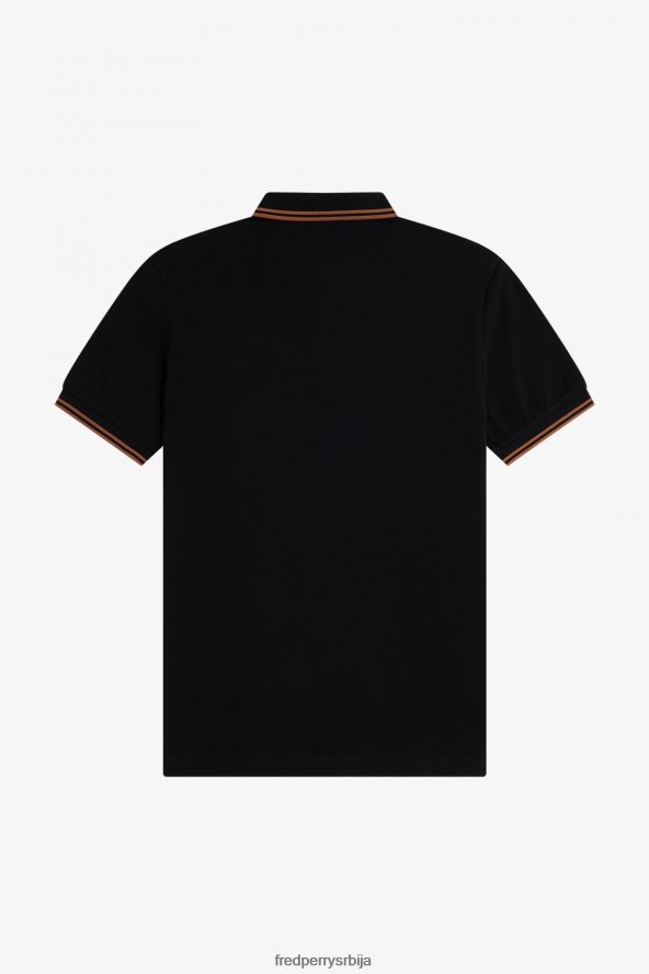 одећу рс Fred Perry мушкарци м3600 1 мајица црна/орашина пахуљица 68TD6P254