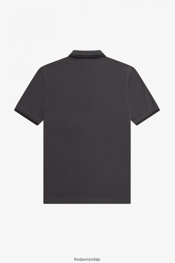 одећу рс Fred Perry мушкарци м3600 2 мајица гунметал/црна 68TD6P286