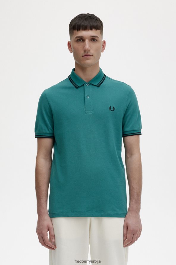 одећу рс Fred Perry мушкарци м3600 3 мајица дубока мента/црна 68TD6P307 одећу рс Fred Perry мушкарци м3600 3 мајица дубока мента/црна 68TD6P307