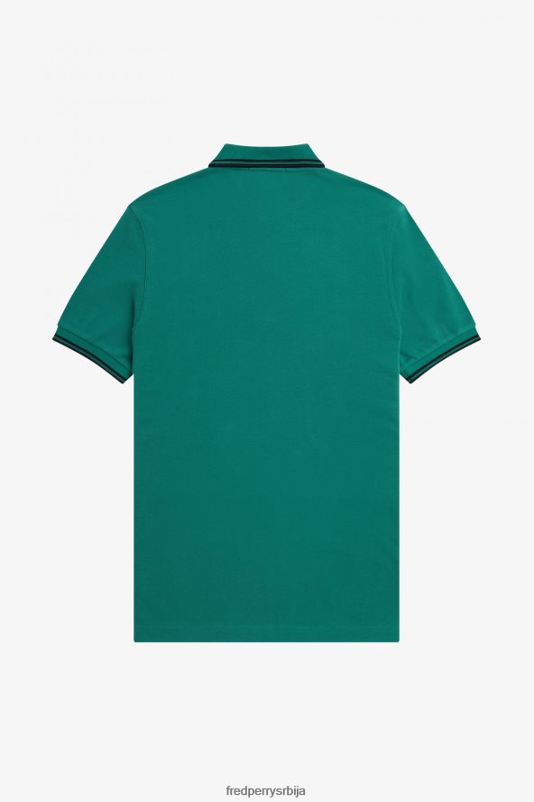 одећу рс Fred Perry мушкарци м3600 3 мајица дубока мента/црна 68TD6P307