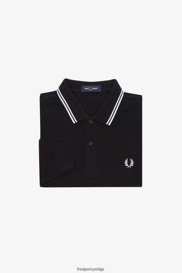 одећу рс Fred Perry мушкарци м3636 црно бели 68TD6P287