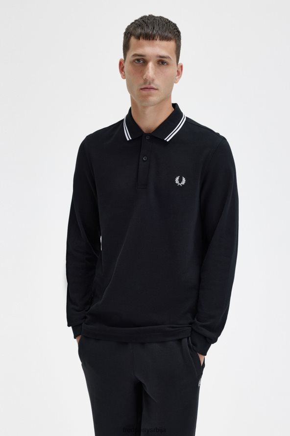 одећу рс Fred Perry мушкарци м3636 црно бели 68TD6P287