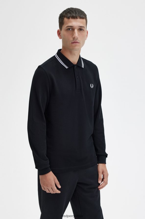 одећу рс Fred Perry мушкарци м3636 црно бели 68TD6P287