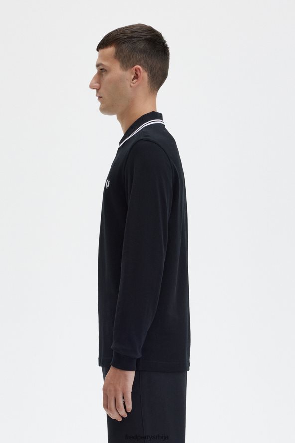 одећу рс Fred Perry мушкарци м3636 црно бели 68TD6P287