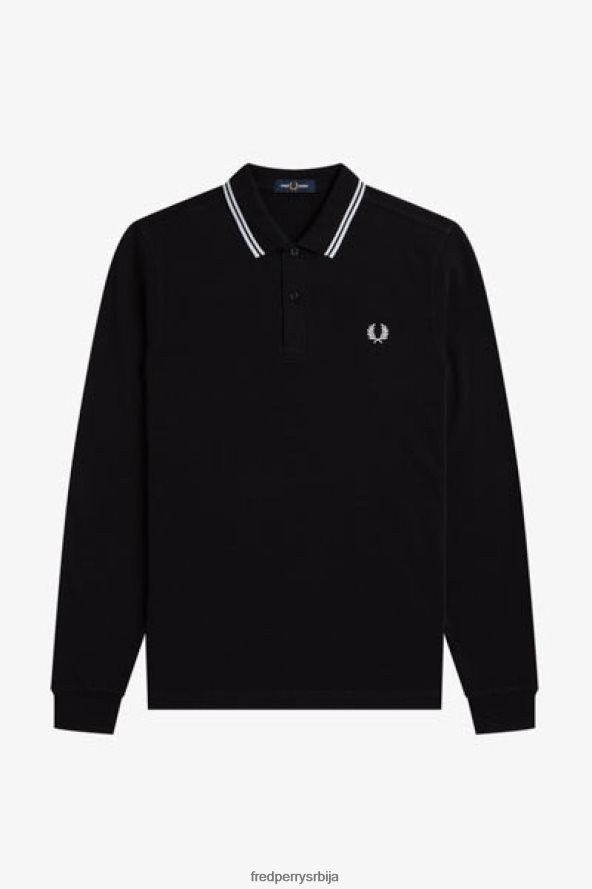 одећу рс Fred Perry мушкарци м3636 црно бели 68TD6P287