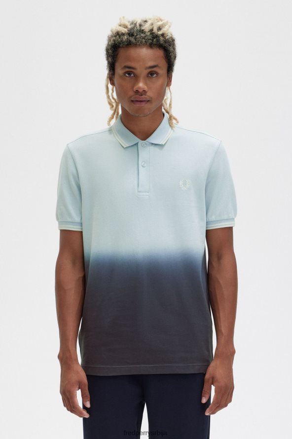 одећу рс Fred Perry мушкарци омбре мајица лагани лед 68TD6P267