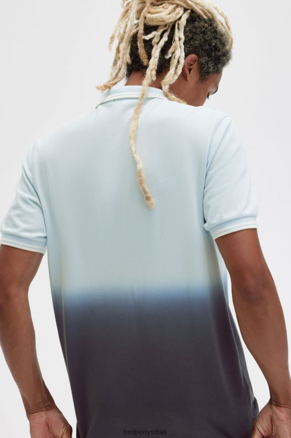 одећу рс Fred Perry мушкарци омбре мајица лагани лед 68TD6P267