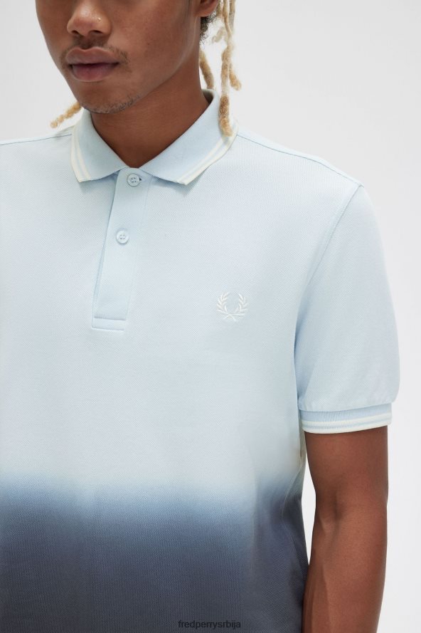 одећу рс Fred Perry мушкарци омбре мајица лагани лед 68TD6P267