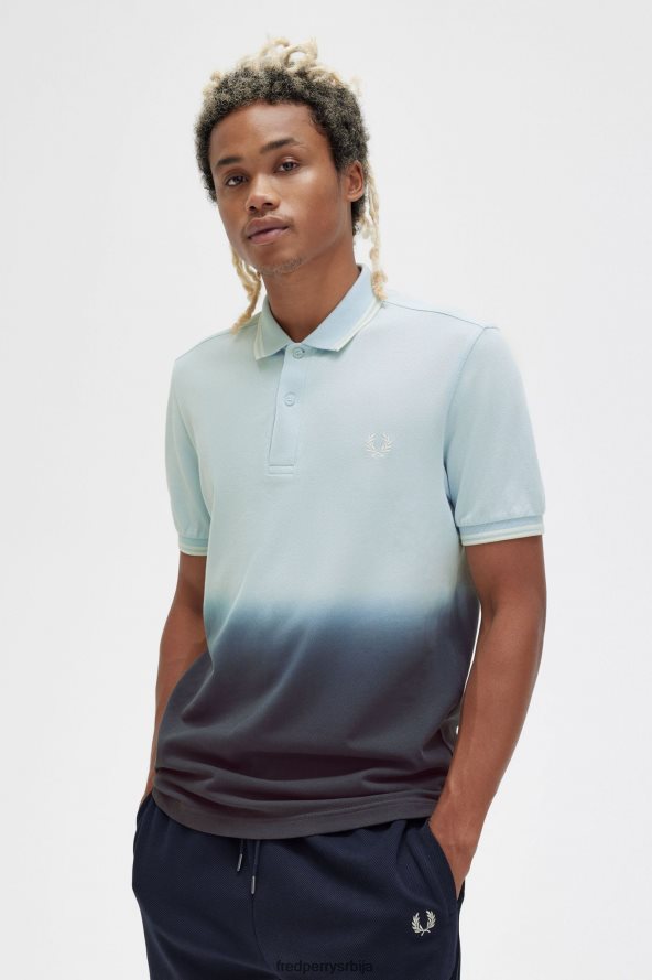 одећу рс Fred Perry мушкарци омбре мајица лагани лед 68TD6P267