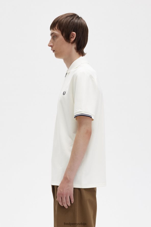 одећу рс Fred Perry мушкарци поло мајица са рајсфершлусом ецру 68TD6P278