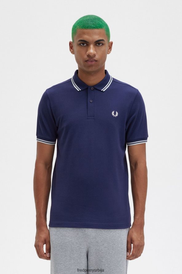 одећу рс Fred Perry мушкарци поло мајица са графиком позади француска морнарица 68TD6P281