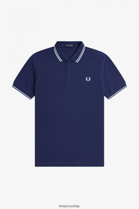 одећу рс Fred Perry мушкарци поло мајица са графиком позади француска морнарица 68TD6P281