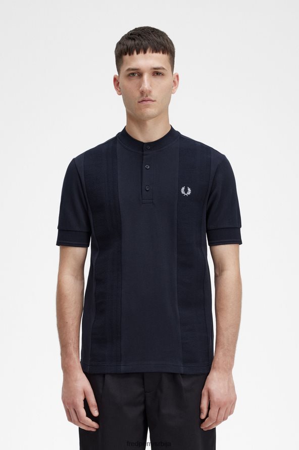 одећу рс Fred Perry мушкарци хенлеи кошуља контрастног украса морнарица 68TD6P333