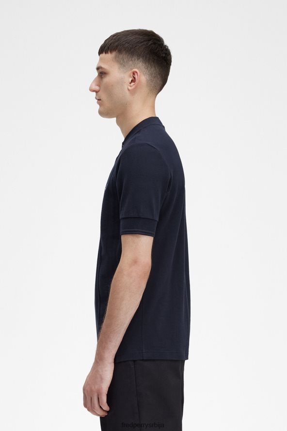 одећу рс Fred Perry мушкарци хенлеи кошуља контрастног украса морнарица 68TD6P333