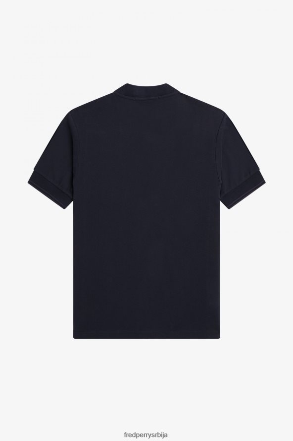 одећу рс Fred Perry мушкарци хенлеи кошуља контрастног украса морнарица 68TD6P333